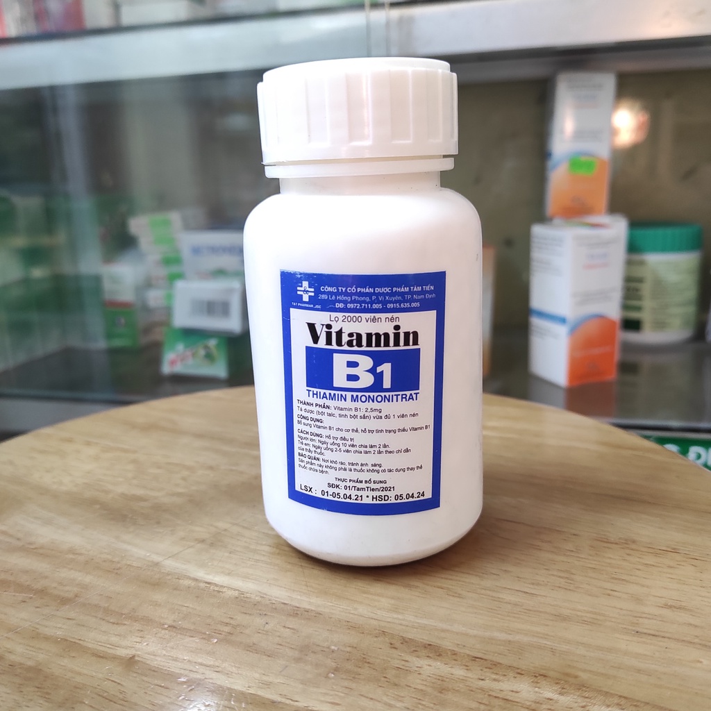 Vitamin B1 lọ 2000 viên Đại Uy mẫu mới