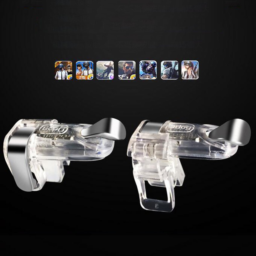 Set 2 Nút Trigger L1 R1 Dùng Gắn Điện Thoại Hỗ Trợ Chơi Games Bắn Súng