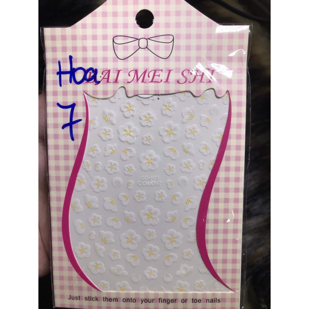 Hình dán móng tay mã số Hoa 7