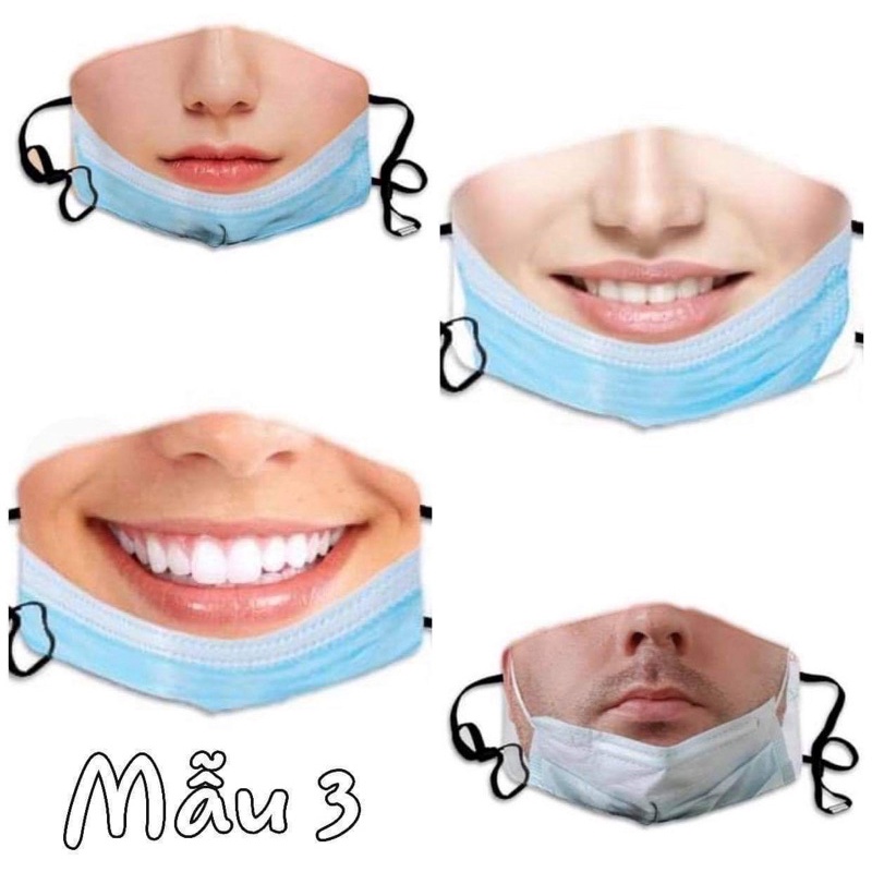 Khẩu Trang 3D Hài Hước Độc Lạ-Khẩu Trang Cao Cấp