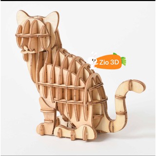 Mô hình lắp ráp gỗ 3D Con Mèo