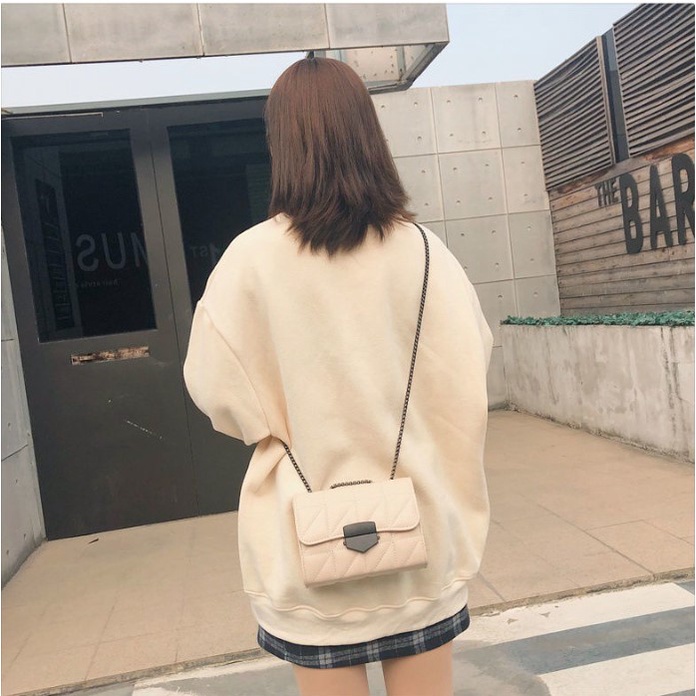 Túi xách nữ đeo vai dây xích đặc chống trộm cướp may trần chỉ phong cách Hàn Quốc Capucha T49