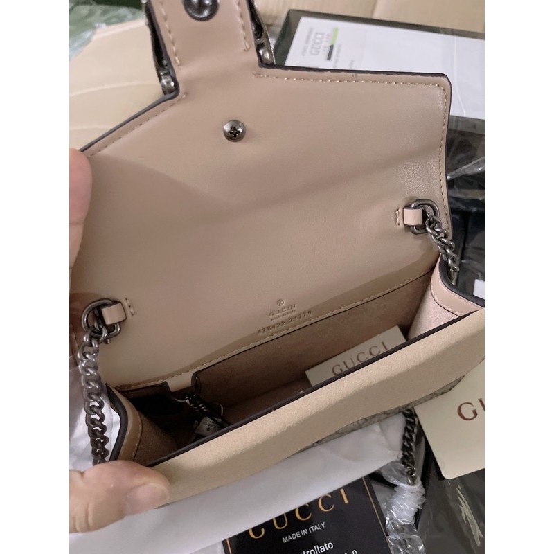 Túi đầu rồng hoa nâu đậm và nâu nhạt  xích đặc đẹp, full hộp