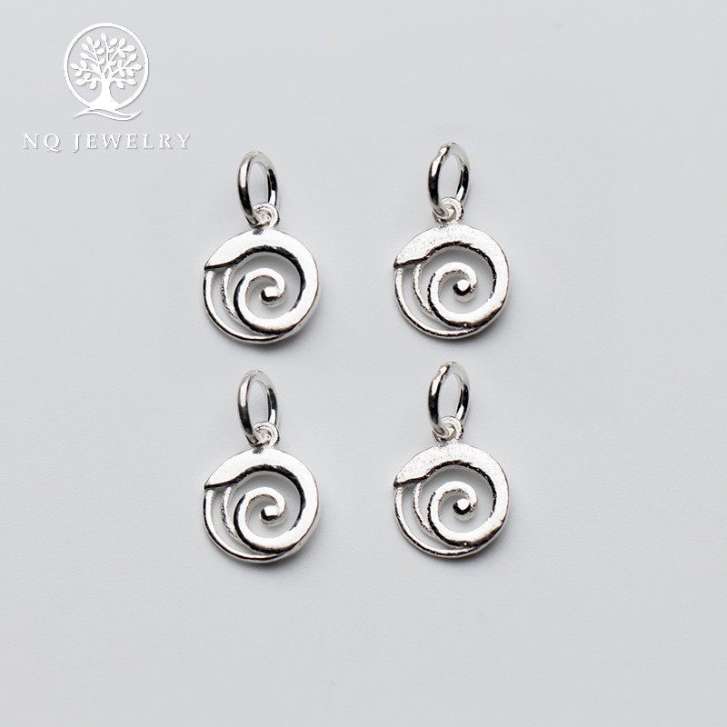 Mặt dây chuyền bạc hình xoắn óc - NQ Jewelry