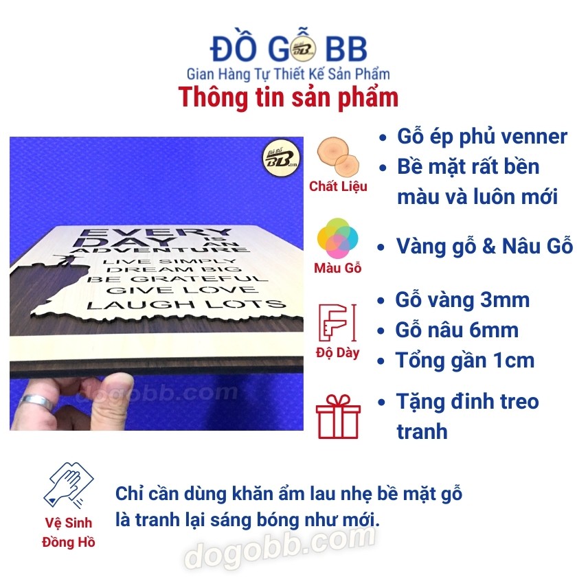 Tranh Gỗ Treo Tường Decor Slogan Câu Nói Hay Ý Nghĩa Cuộc Sống Đạo Lý Cuộc Đời Tạo Động Lực Truyền Cảm Hứng - Đồ Gỗ BB