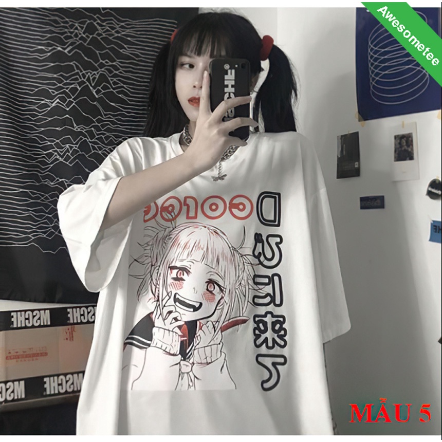 Áo thun tay lỡ Unisex Awesometee, áo phông form rộng ATL Anime LFET Naruto BST5