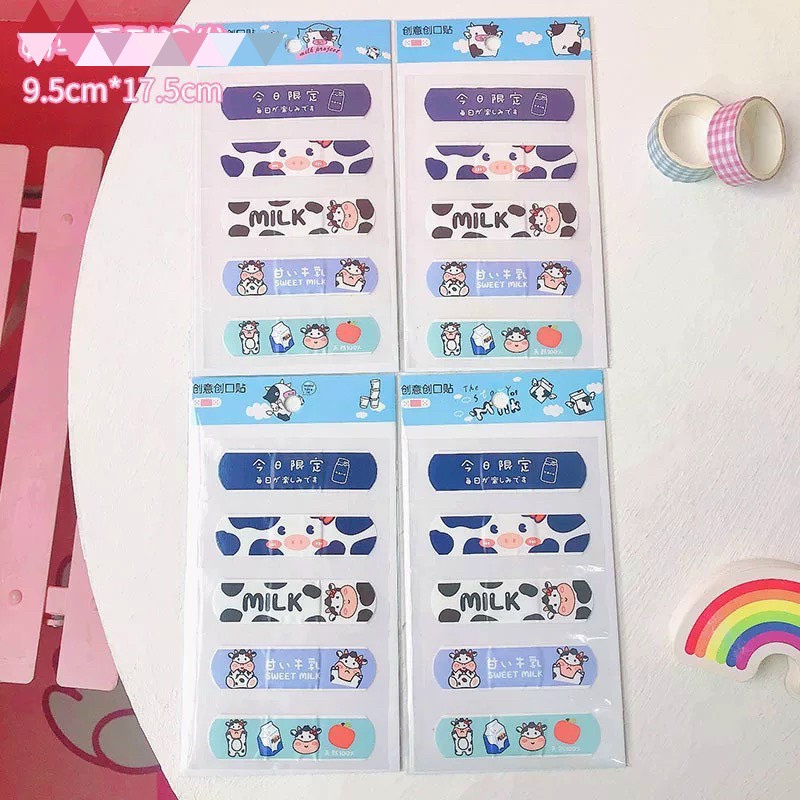 Băng Cá Nhân Cute Hoạt Hình Kháng Nước Thoáng Khí (Set 5 cái)