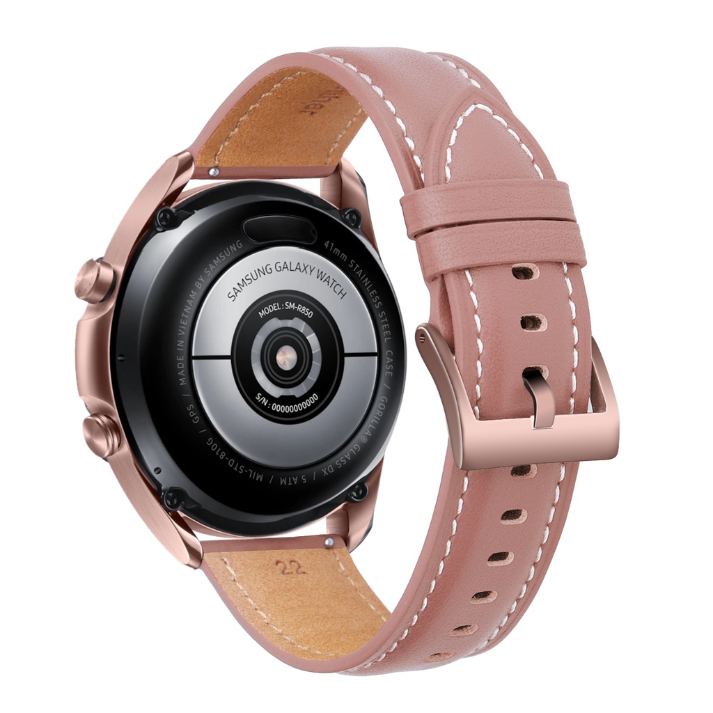 Dây Đeo Bằng Da 20mm Cho Đồng Hồ Thông Minh Samsung Galaxy Watch5 Watch 4 40mm 44mm Classic/ Active 2