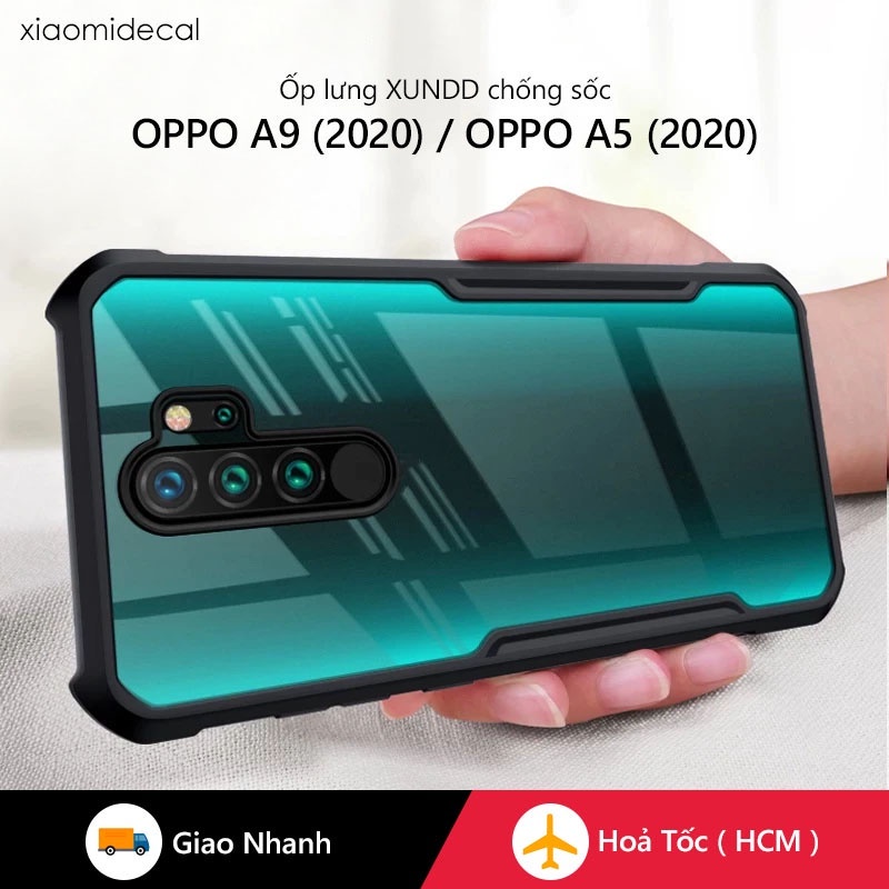 Ốp lưng XUNDD OPPO A9 (2020) / OPPO A5 (2020) Mặt lưng trong, Viền TPU, Chống sốc