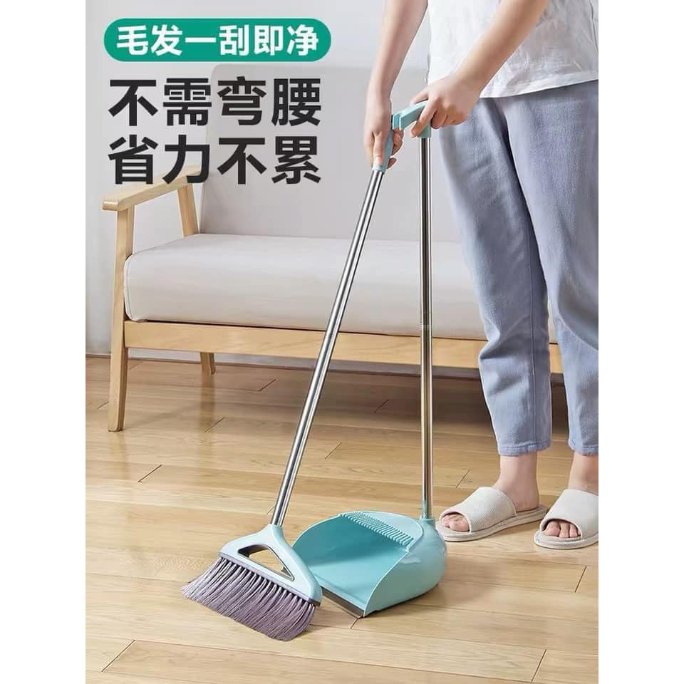 chổi nhựa quét nhà kem ki hót rác thông minh