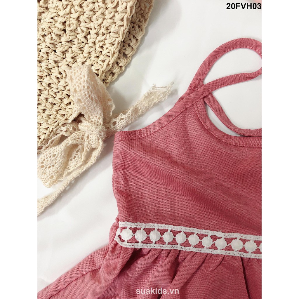Váy xinh xắn màu vỏ đỗ 💝 Váy 2 dây cho bé gái FVH03