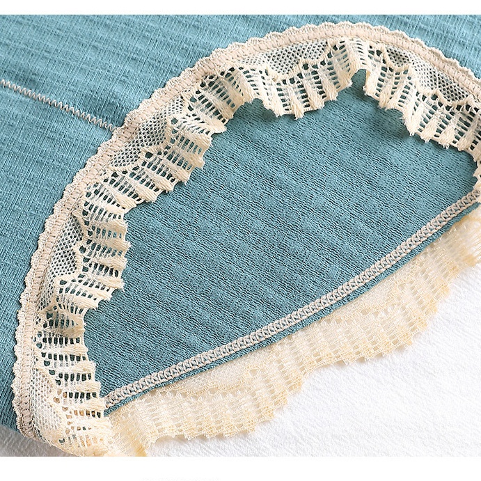 [Chọn màu, che tên] Quần lót nữ cotton viền ren thoáng khí, kháng khuẩn co giãn QL039