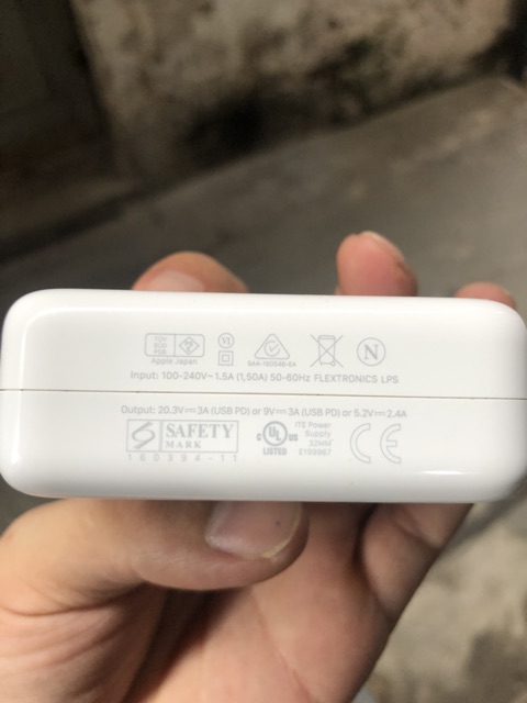 Củ sạc apple 61w usb-c hàng chính hãng(đã qua sử dụng)