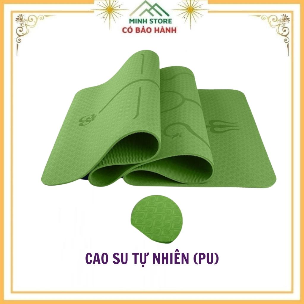 Thảm Tập Yoga 6mm 8mm [ TẶNG TÚI ]  Cao Cấp Chống Trượt Định Tuyến 2 Lớp TPE Tập GYM Thể Dục Thể Thao