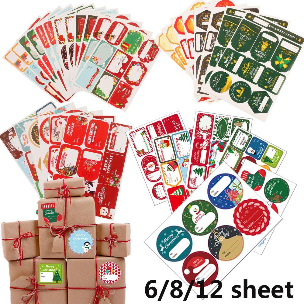 PINEVN Nhãn Dán Trang Trí Giáng Sinh Tự Dính DIY