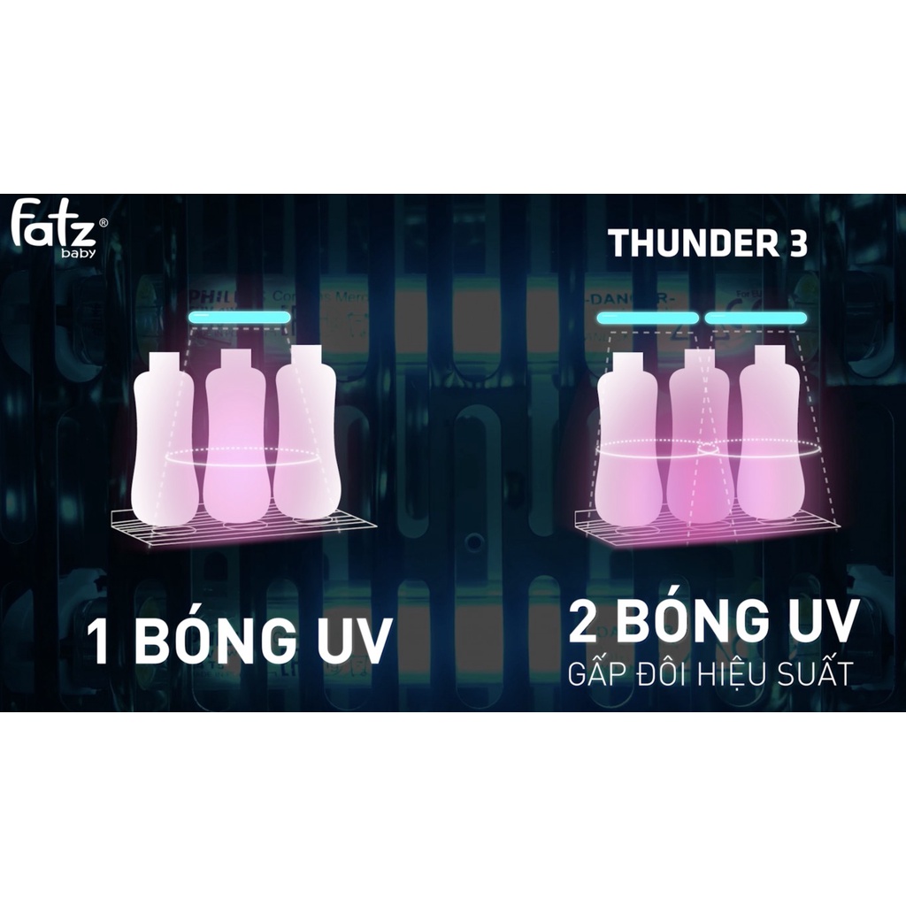 Máy tiệt trùng sấy khô UV FatzBaby - Thunder 3 - FB4713TN / FB4713 FLASH SALE