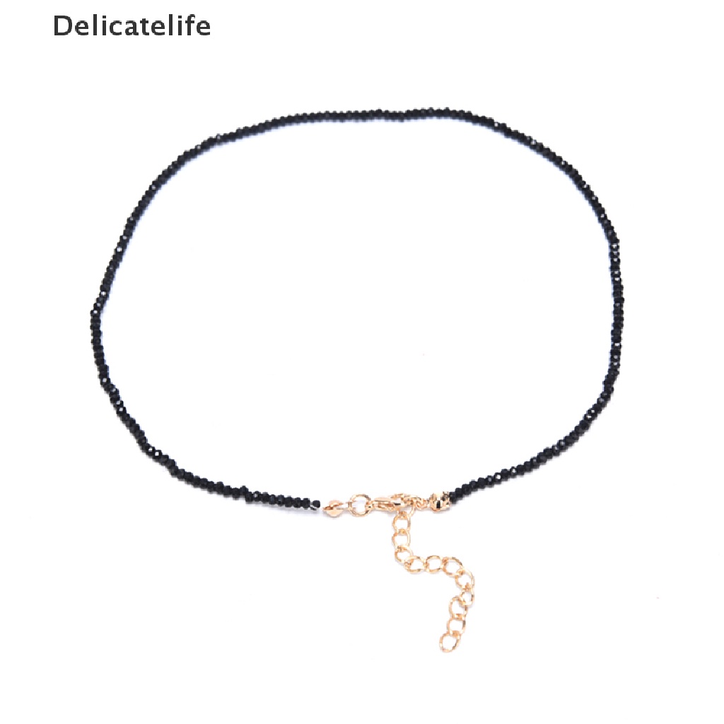 Vòng cổ choker đính đá pha lê đen quyến rũ cho nữ