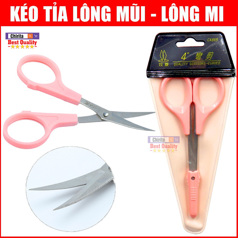 Kéo Cắt Tỉa Lông Mày, Lông Mi Đầu Thẳng,Cong,Bầu CA865