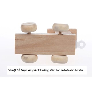 xe lửa gỗ đếm số đồ chơi an toàn cho bé