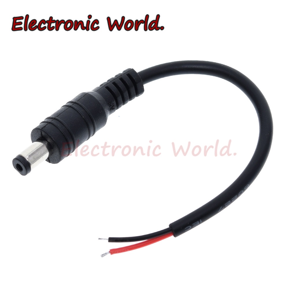 1 Bộ Dây Cáp Nguồn DC Đầu Đực Cái Với Đầu Cái 5.5 2.1 12V