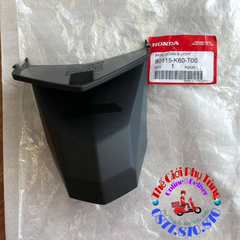 Cóc dè biển số Vario, Click 2015-2017 Zin mới - 80115-K60-T00