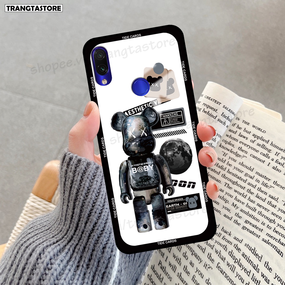 Ốp Xiaomi Redmi 7 - Redmi Note 7 in hình gấu Bearbrick,Mountain,xanh,đen,đỏ giá rẻ