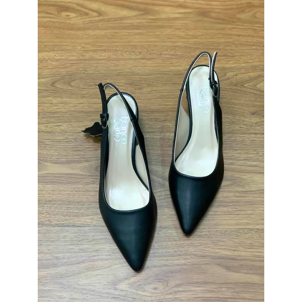 Giày cao gót dáng slingback quai hậu mũi nhọn gót vuông 5p (form to lệch 1sz) MS1657