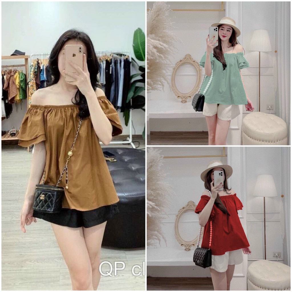 Sét bộ áo trễ vai babaydoll cánh tiên và quần ngắn siêu hot