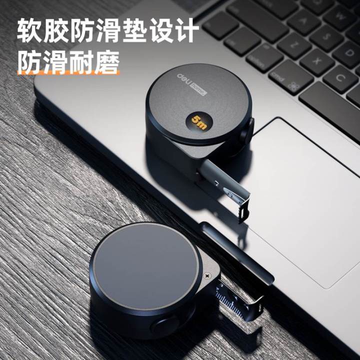 Thước Cuộn Thép Deli - Thước Cuộn Tự Động 3M 5M Hàng Cao Cấp Bằng Thép Không Gỉ Chống Nước Chống Mòn Chất Lượng Cao Dùng