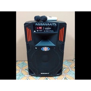 Loa Bluetooth RONAMAX bass 3 tấc tặng 2 micro ko dây