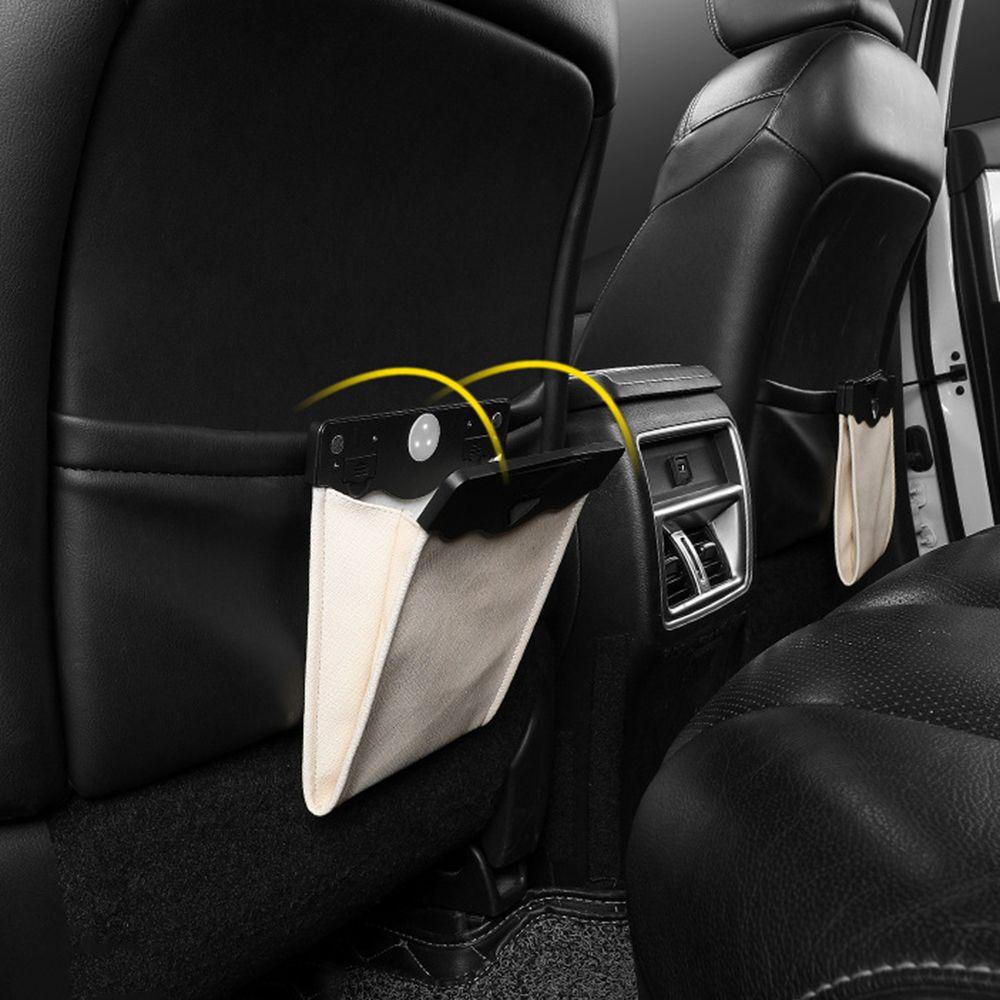 Túi Đựng Đồ Treo Khe Hở Ghế Ngồi Xe Hơi Kèm Giá Đỡ Đèn LED Tiện Dụng