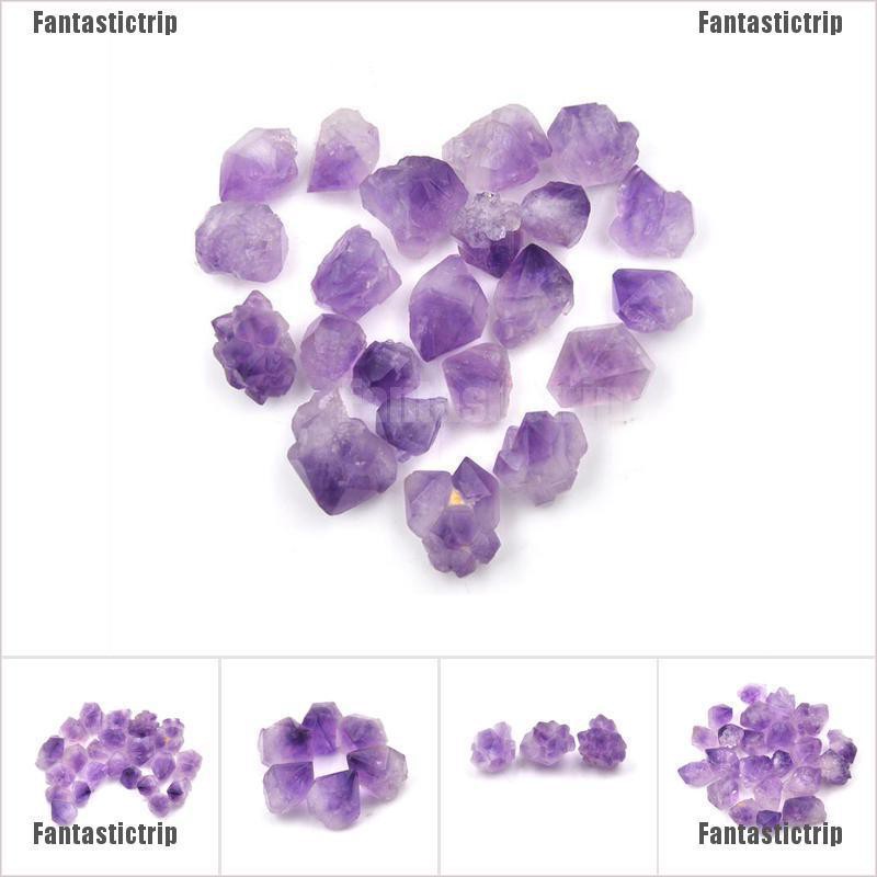 Bộ 5 Viên Đá Thạch Anh Tím Tự Nhiên Có Xù Lông