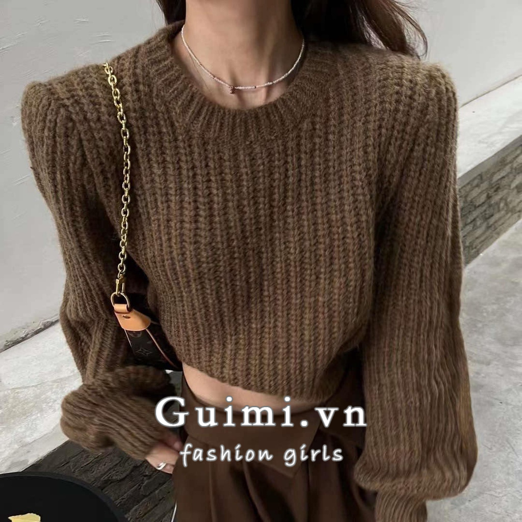 Áo sweater Dệt Kim Mỏng Cổ Tròn Thời Trang Mùa Thu Mới