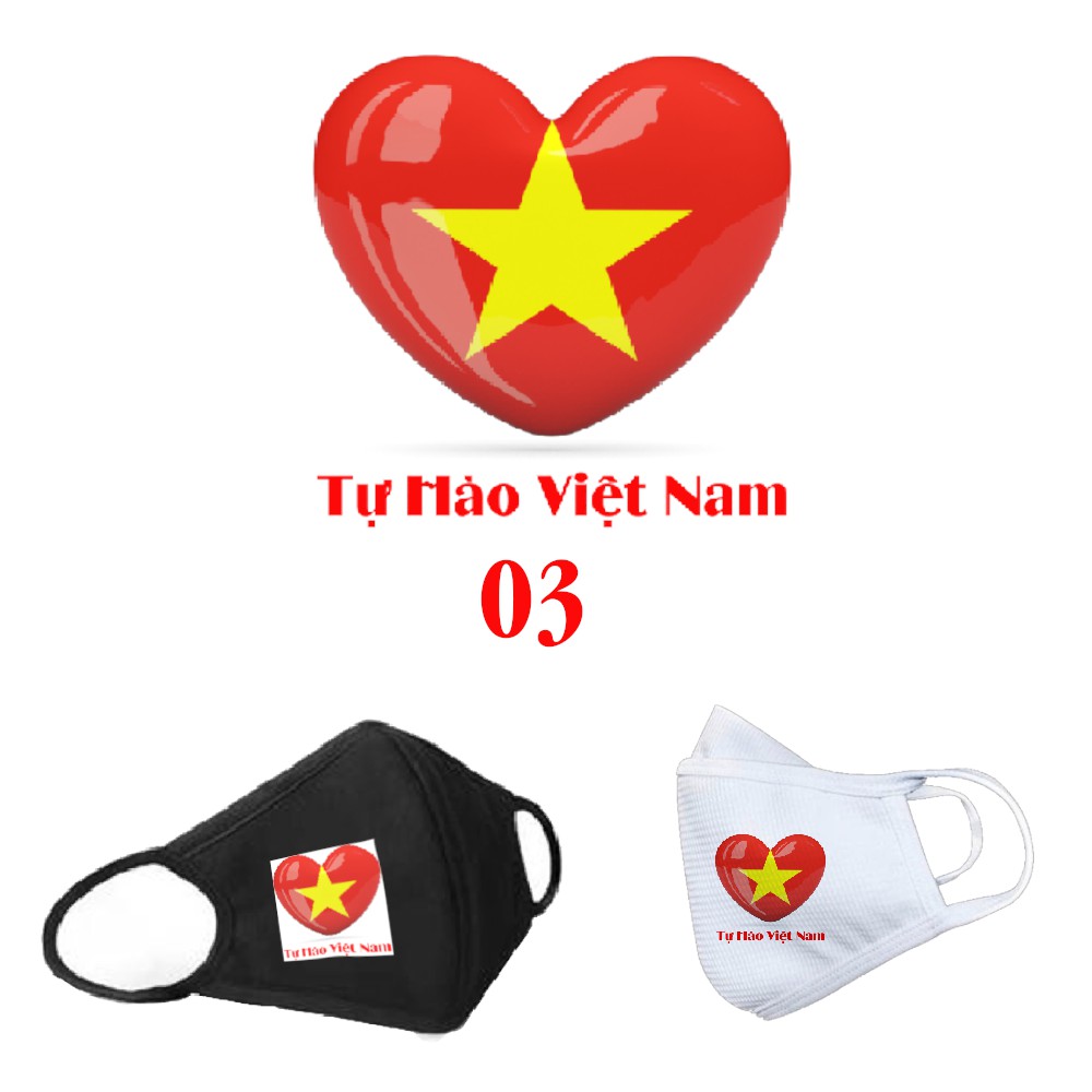 Khẩu Trang Vải IN cờ đỏ sao vàng (Màu cờ Việt Nam) | BigBuy360 - bigbuy360.vn