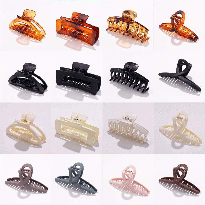 Kẹp Tóc Acrylic Cỡ Lớn Kiểu Dáng Đơn Giản Thời Trang Hàn Quốc