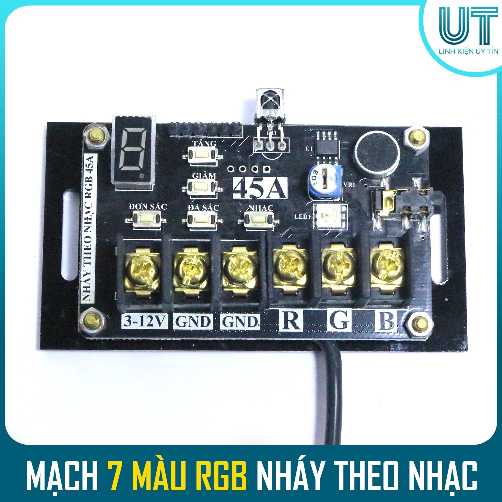 Mạch 7 Màu RGB Nháy Theo Nhạc - Công Suất 12A 90A - OneLED