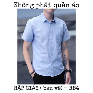 RẬP GIẤY( bản vẽ)_ RB4_rập sơ mi nam ngắn tay
