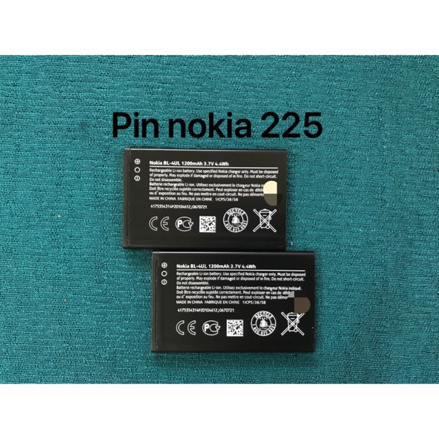 Pin NOKIA 225/230/3310(BL-4UL)Zin
