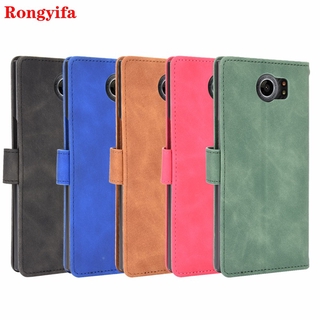 Bao da điện thoại thiết kế dạng gập có ngăn đựng thẻ tiện dụng cho Blackberry Priv Key 2 Keyone Dte K70