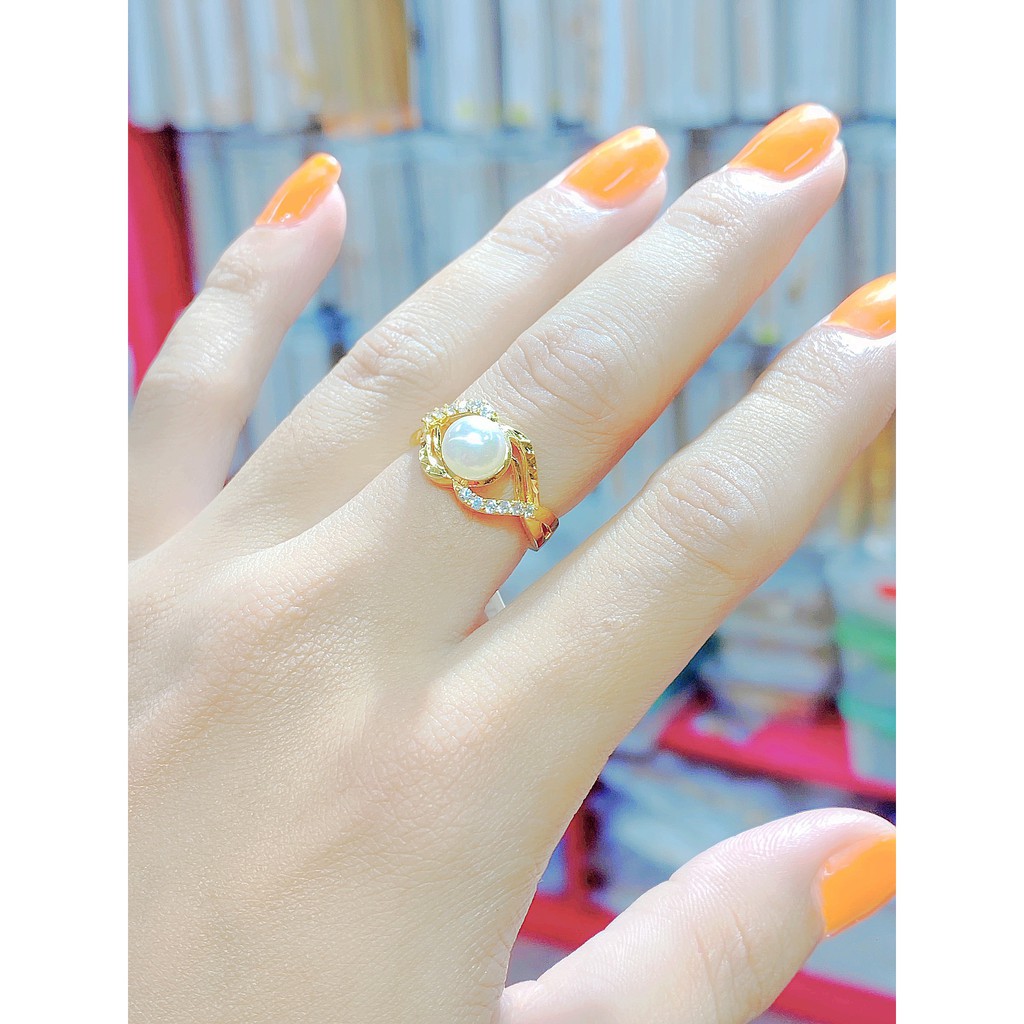 Nhẫn nữ UHA mạ vàng 18k đính đá CZ N148