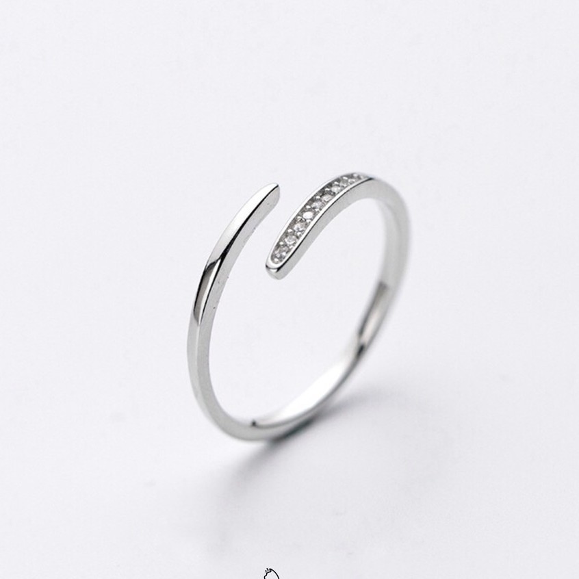 Nhẫn nữ bạc 925 Miuu Silver đính đá có thể điều chỉnh size Jinny Ring