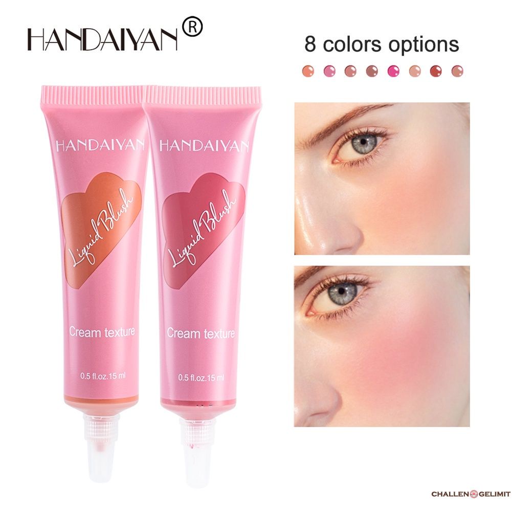 [Hàng mới về] Má hồng dạng kem Handaiyan 8 màu tông nude tự nhiên dưỡng ẩm làm sáng da 