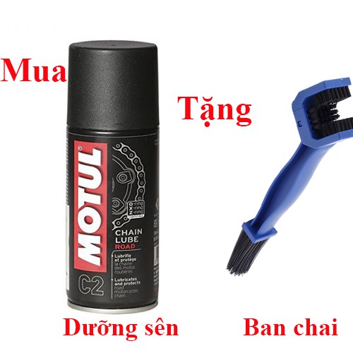 [Tặng bàn chải] Dưỡng sên bôi trơn sên Motul C2 150ml tặng bàn chải chà sên 3D