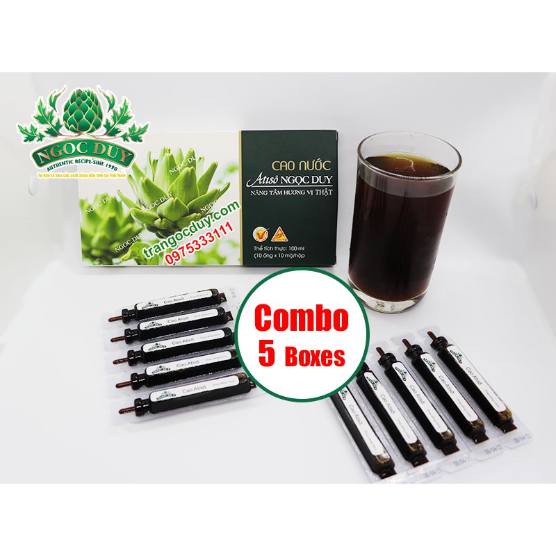 Cao Nước atiso Ngọc Duy combo 5 hộp