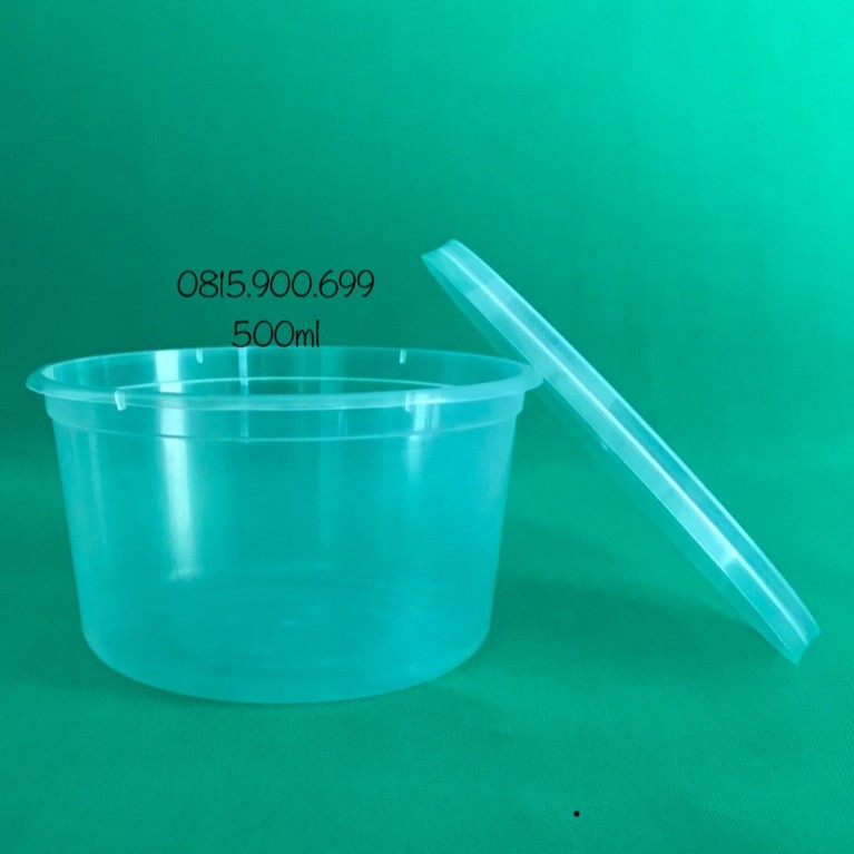 HỘP NHỰA TRÒN  PP CÓ NẮP 500ml