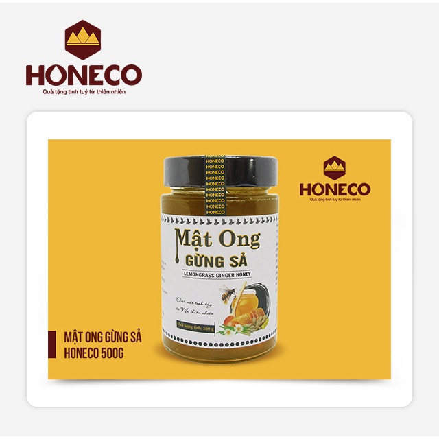 Toàn Quốc [Evoucher] Miễn phí giao hàng Mật Ong Honeco - Sản phẩm Mật ong gừng sả Honeco 500g