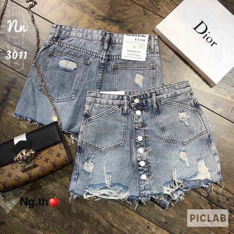 Chân váy jean rách 6 khuy | BigBuy360 - bigbuy360.vn