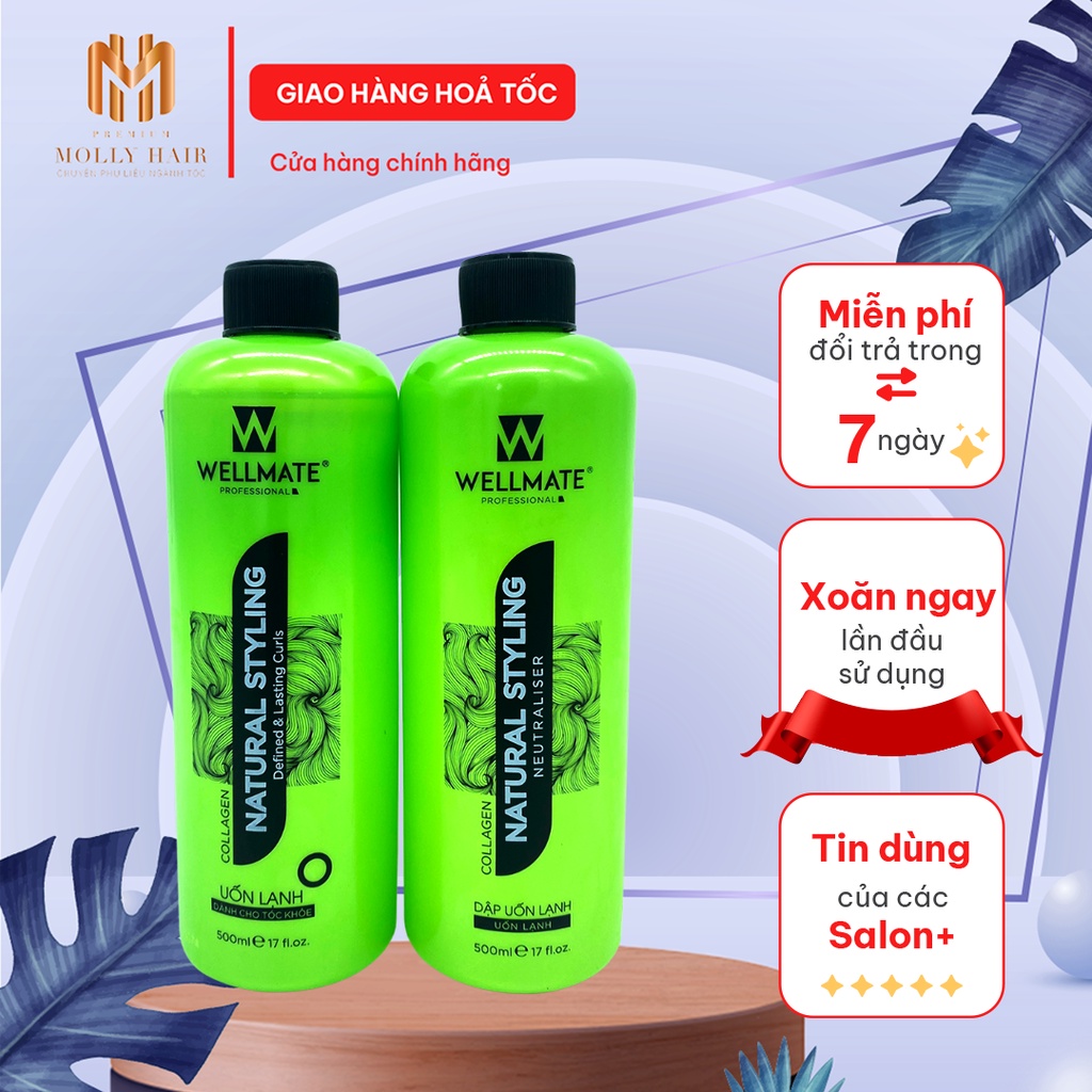 Uốn lạnh siêu xoăn Mollyhair thương hiệu Wellmate, công nghệ mới giúp tóc chắc khỏe và sáng bóng mùi thơm dịu nhẹ