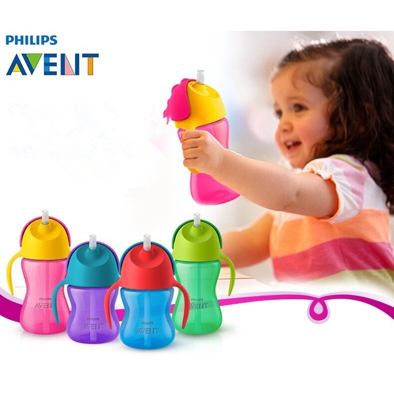 Bình tập uống Philip Avent cho bé chống sặc 200ml, 300ml chính hãng Bình nước Philips Avent 200ml có tay cầm
