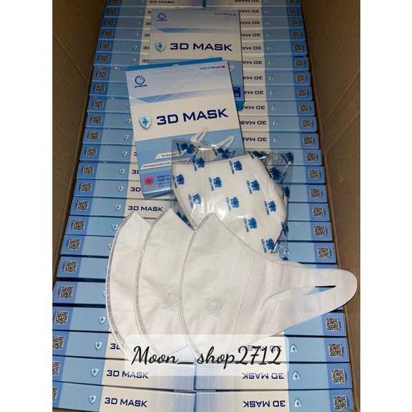 Khẩu Trang 3D cửu long người lớn hộp 10 cái